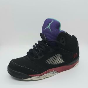 Nike Air Jordan 5 V Retro Top 3 Grape Metallic Fire Red CZ2990-001 Size 3Y